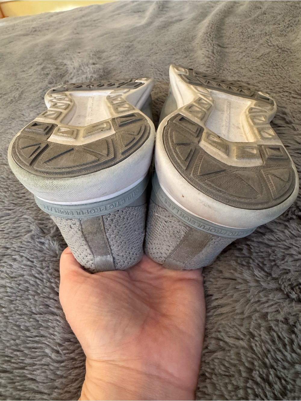 APL Women's Slip-On Knit Athletic Sneakers in Light Gray